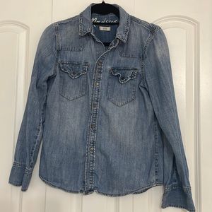 Madewell Denim Western Snap Down Shirt
